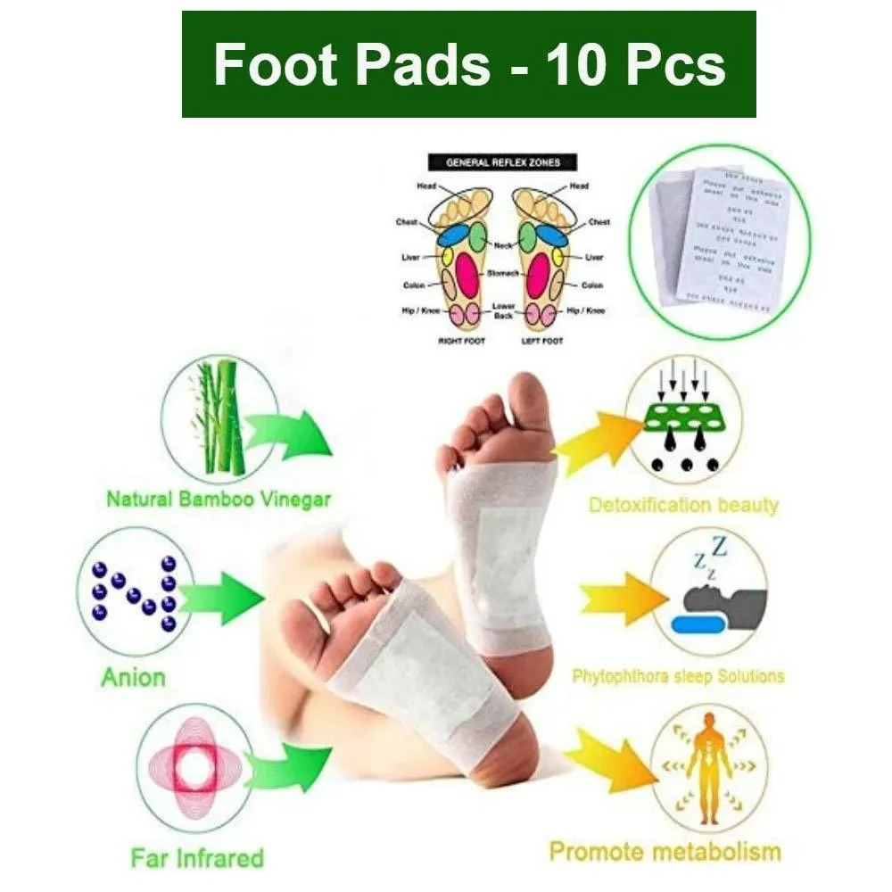 kinoki Cleansing Detox Foot Pads, Ginger & salt Foot Patch -10pcs (Free Size, White) - Detailed Feature View 3