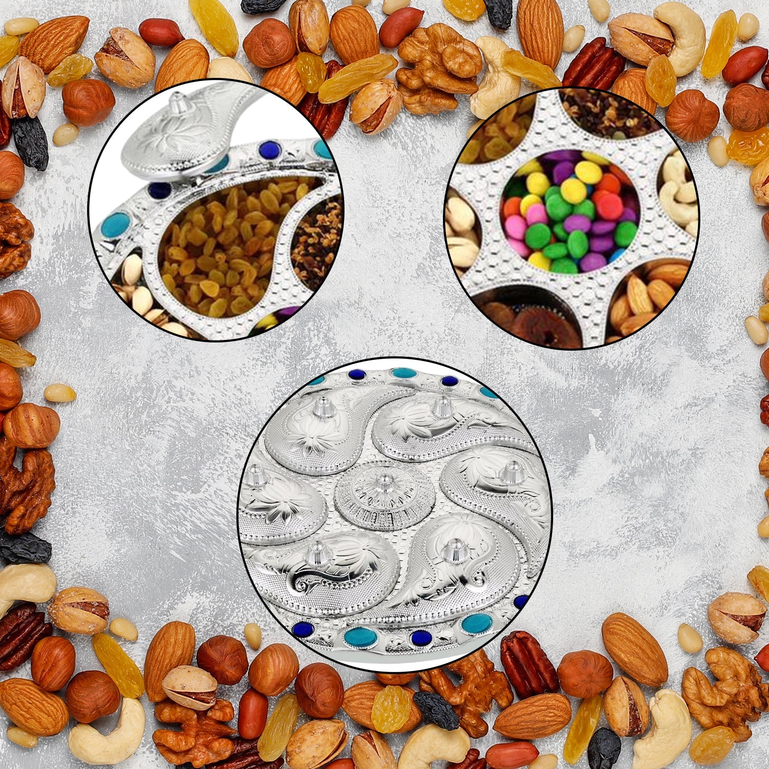 Multipurpose 7-Compartment Dry Fruit & Snack Storage Box - Detailed Feature View 6