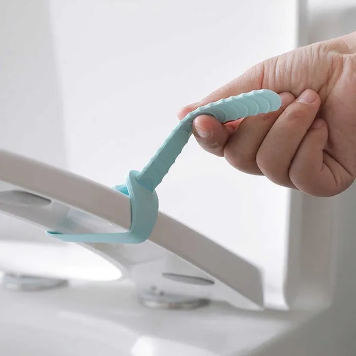 Toilet Seat Lifter Band – Foldable Toilet Cover Lid Handle, Hygienic Bathroom Seat Lifter Accessory (Random color-Pack of 4) - Detailed Feature View 2