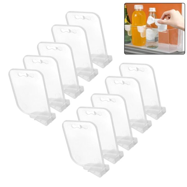 Plastic Storage Baskets – Space Allocator, Refrigerator Organizer Bins (10 Pcs Set)