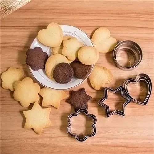 Stainless Steel Cookie Cutter Set – Heart, Round, Star & Flower Shapes (12 Pcs) - Detailed Feature View 5