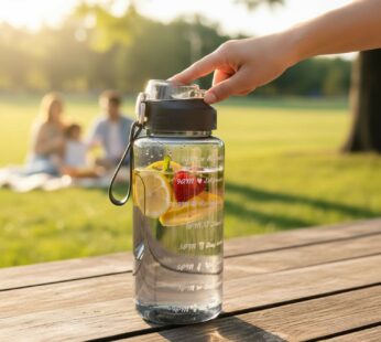 2 L Plastic Motivational Sipper Water Bottle