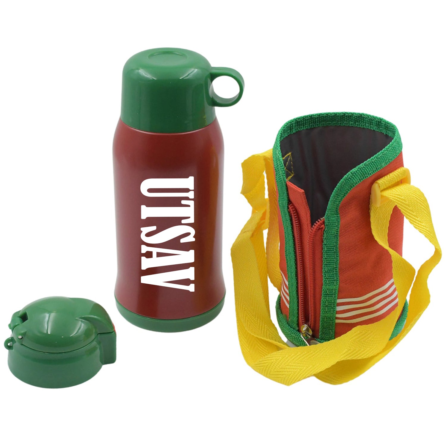 Premium Customize Premium Stainless Steel Insulated Sipper Bottle Print Water FlaskCartoon Vacuum Hot Cold For Kids / Travelling Water Bottle for Kids with up Straw, Double Wall Thermos with Straw & Bottle Zippe Cover For office/Gym/School (550 ML) - Buy Online at Alikart