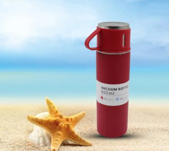 Stainless Steel Vacuum Insulated Water Bottle With Coffee / Tea Mug (500 ML)
