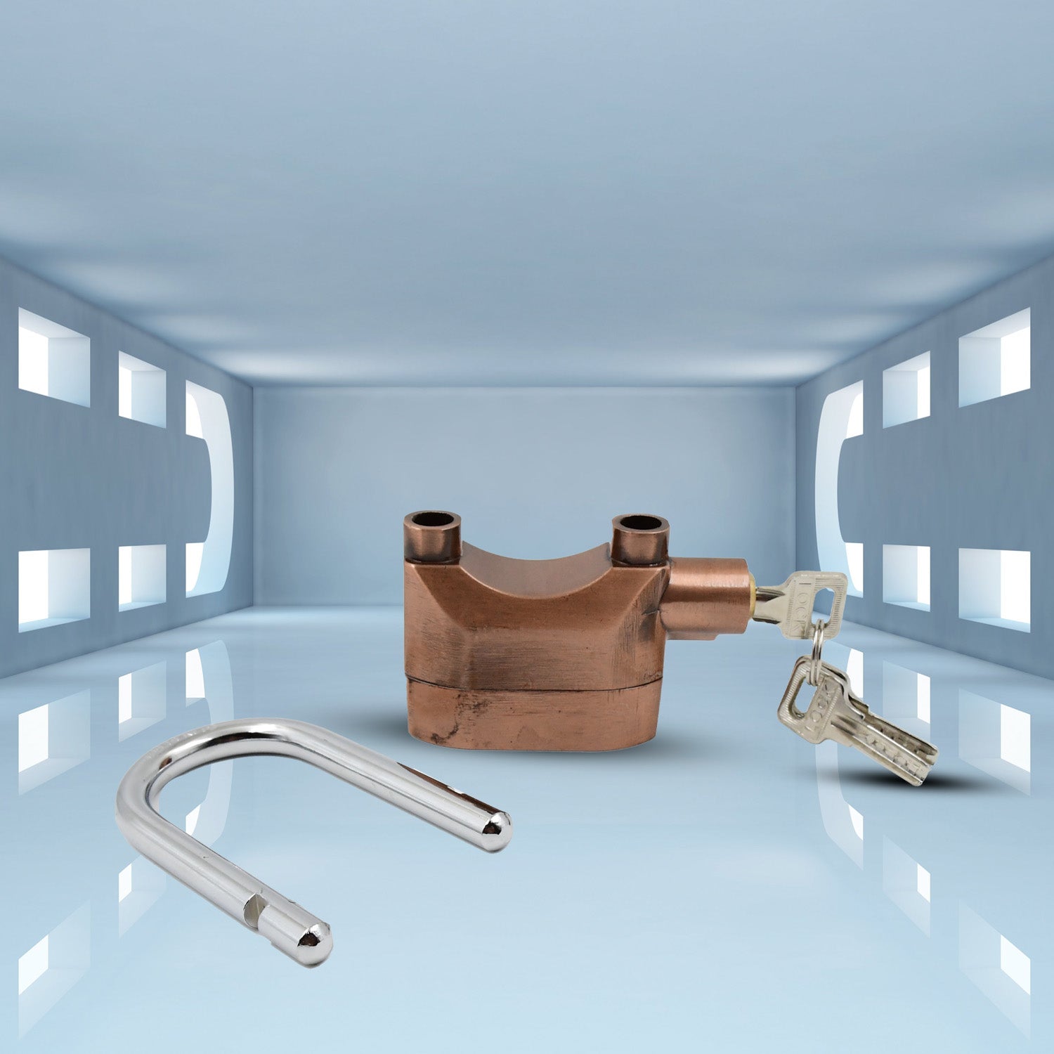 Security Alarm Metallic Lock System with 3 Keys (1 Set / Mix Color) - Detailed Feature View 3