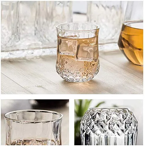 Heavy unbreakable Stylish look fully Transparent Glasses Set 250 ml (6pcs) - Detailed Feature View 6