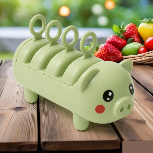 Pig Shape Ice Mold Tray – Cute Mould for Candy, Kulfi & Ice (4 Cups)