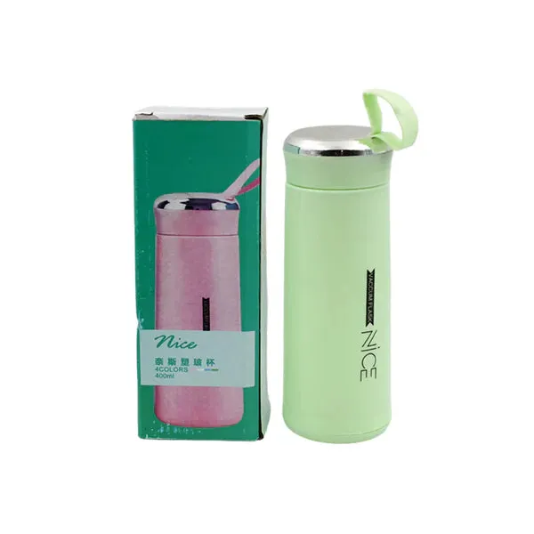 Water bottle 400ml leak proof, glass water bottle (1 pc / Light Green Color) - Detailed Feature View 4