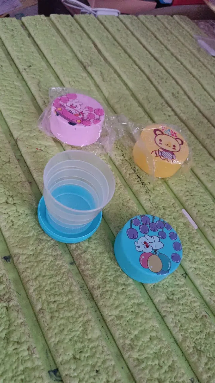Portable Travelling Cup/Tumbler With Lid Folding / Pocket Glass for Travelling, Water Cup for Kids Walker, Folding Camping Cup with Lids Expandable Drinking Cup Folding Cup for Kids, Travel - (Pack of 1) - Detailed Feature View 8