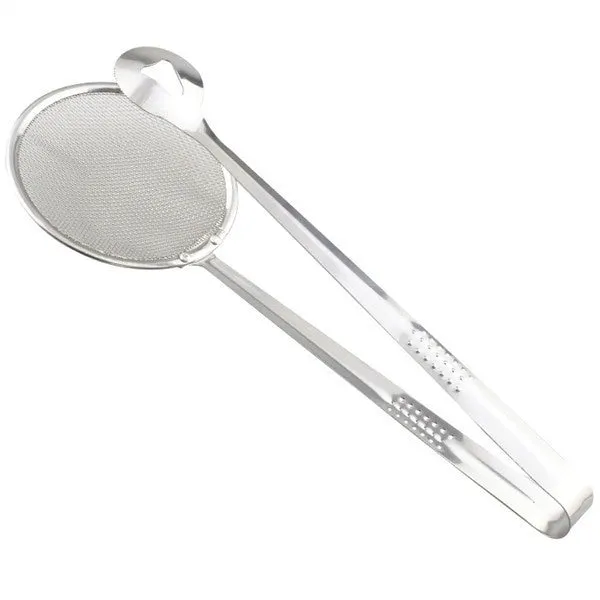 2In1 Stainless Steel Filter Spoon with Clip Food Kitchen Oil-Frying Multi-Functional - Detailed Feature View 4