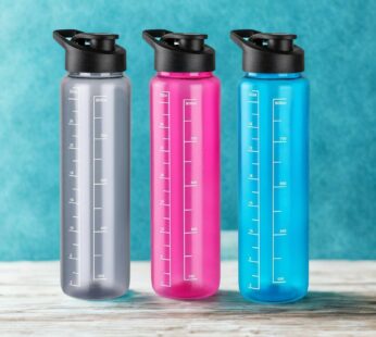 Plastic Sports Water Bottle set of 3