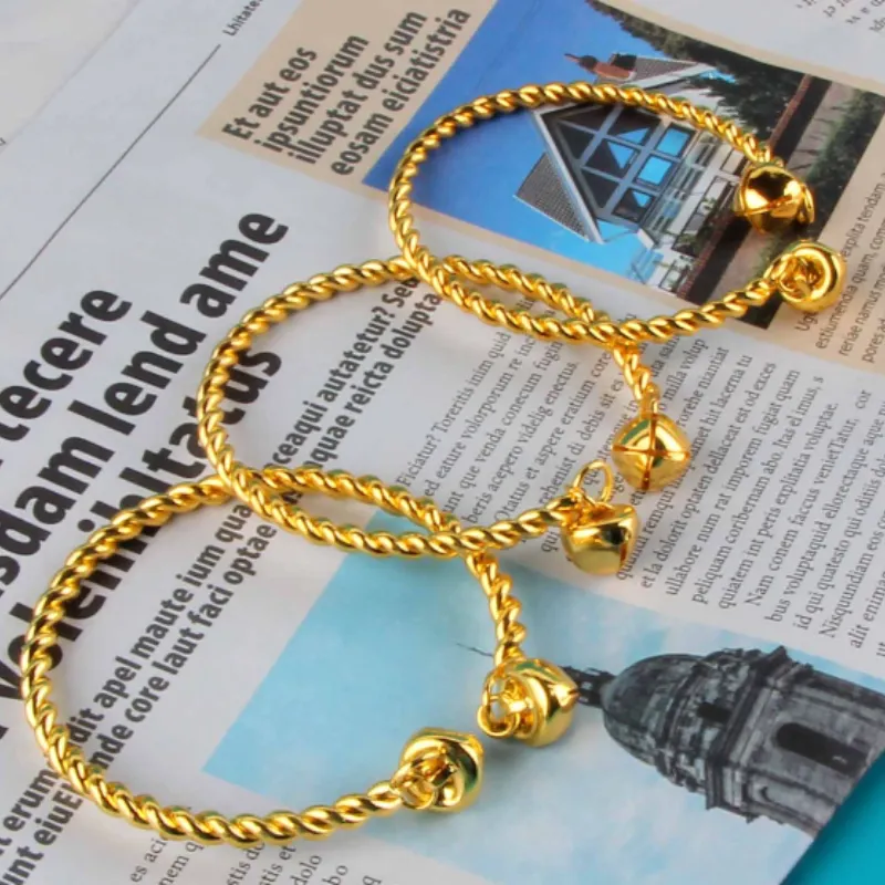 Premium Twisted Bell Gold Bracelet – Stylish Fashion Bracelet for Women & Girls - Buy Online at Alikart