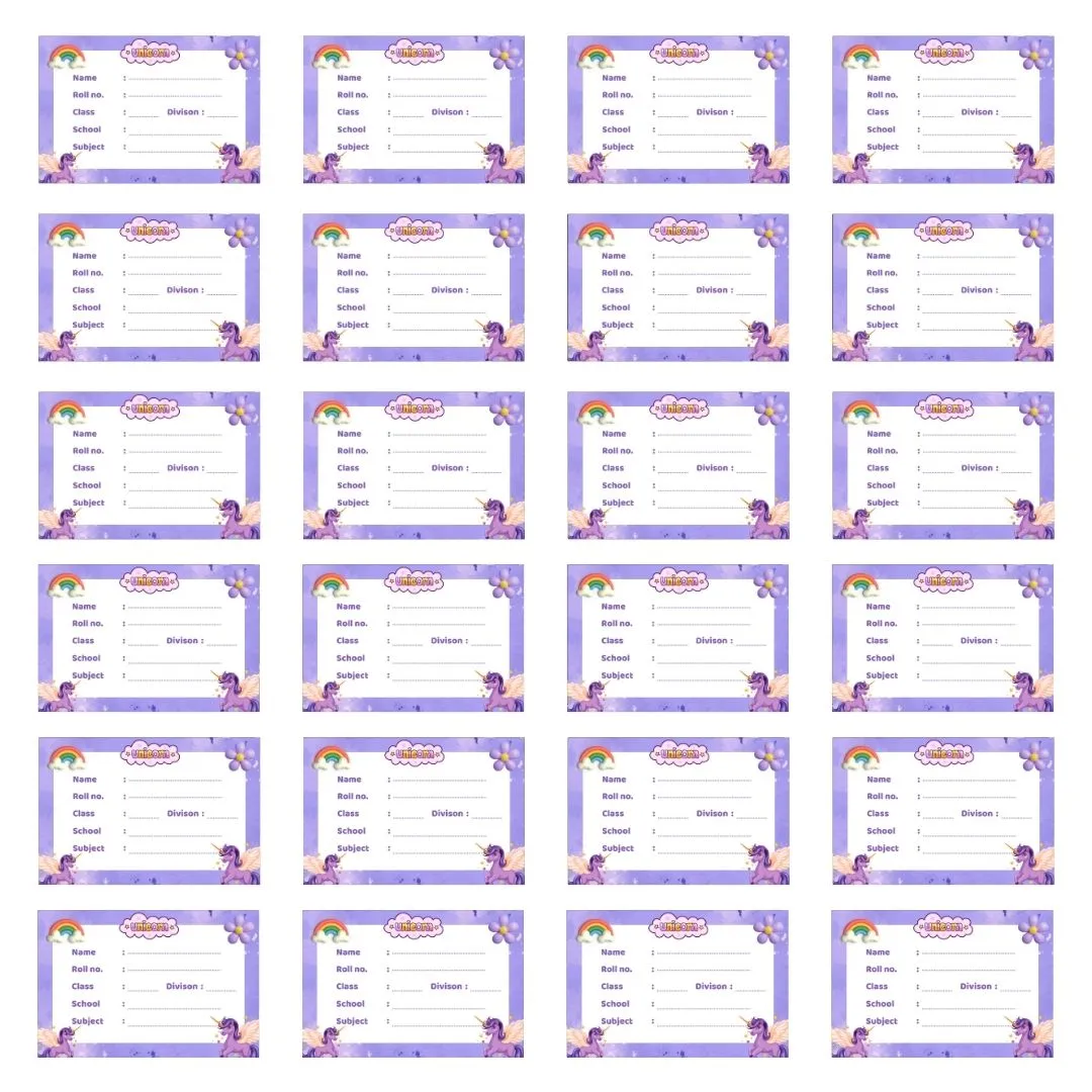 Customized Name Sticker for School Books & Copys- 24 Labels - Detailed Feature View 1