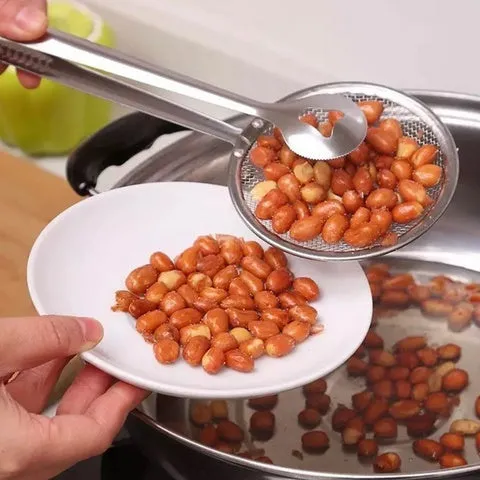 2In1 Stainless Steel Filter Spoon with Clip Food Kitchen Oil-Frying Multi-Functional - Detailed Feature View 11