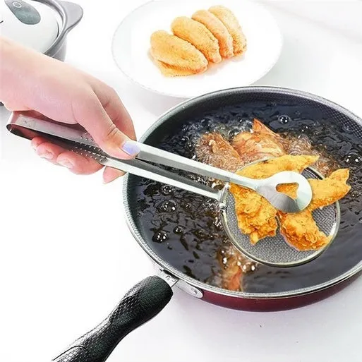 2In1 Stainless Steel Filter Spoon with Clip Food Kitchen Oil-Frying Multi-Functional - Detailed Feature View 5