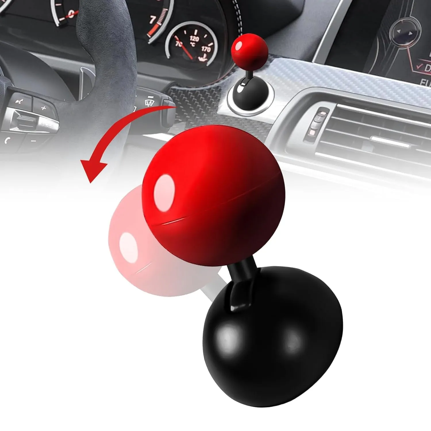 Premium Ball-Shaped Start Button Rocker – Stylish Engine Start Cover for Car Interior Decoration - Buy Online at Alikart