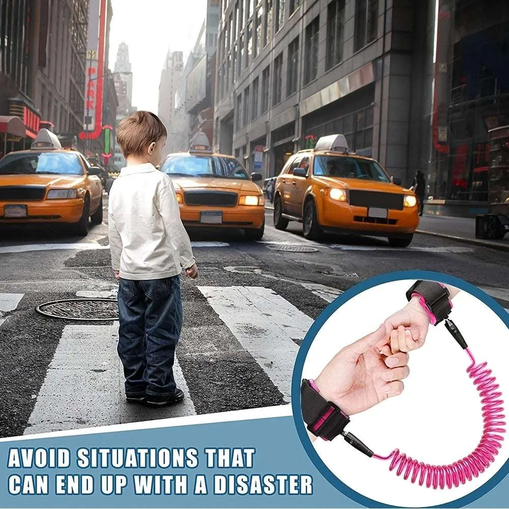 Anti-Lost Wrist Link for Toddlers & Kids – 4.92ft Safety Walking Rope with Reflective Strap for Boys & Girls (Random Color, Pack of 1) - Detailed Feature View 2
