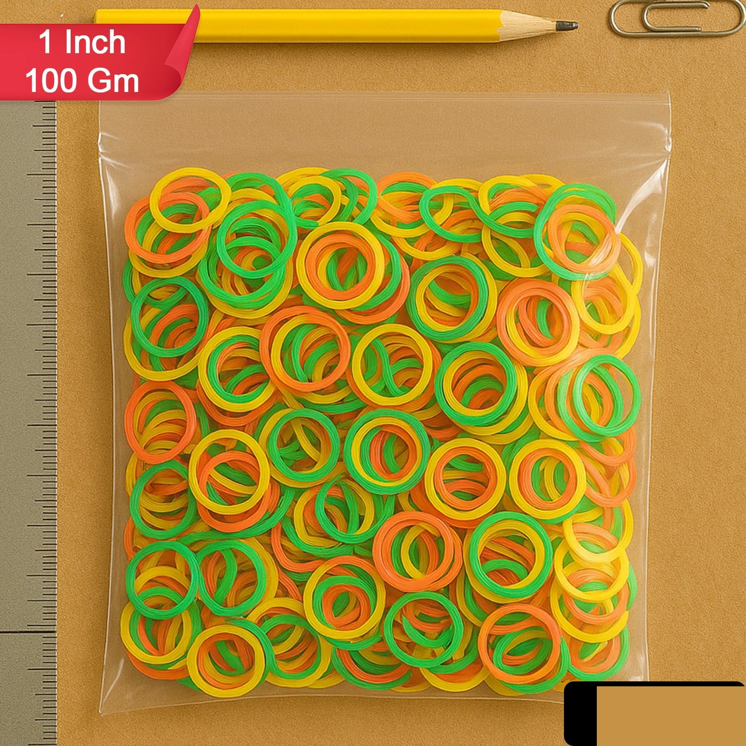 Multicolor Rubber Bands (Elastic & Reusable, Office & Home), Hair accessories - Detailed Feature View 1