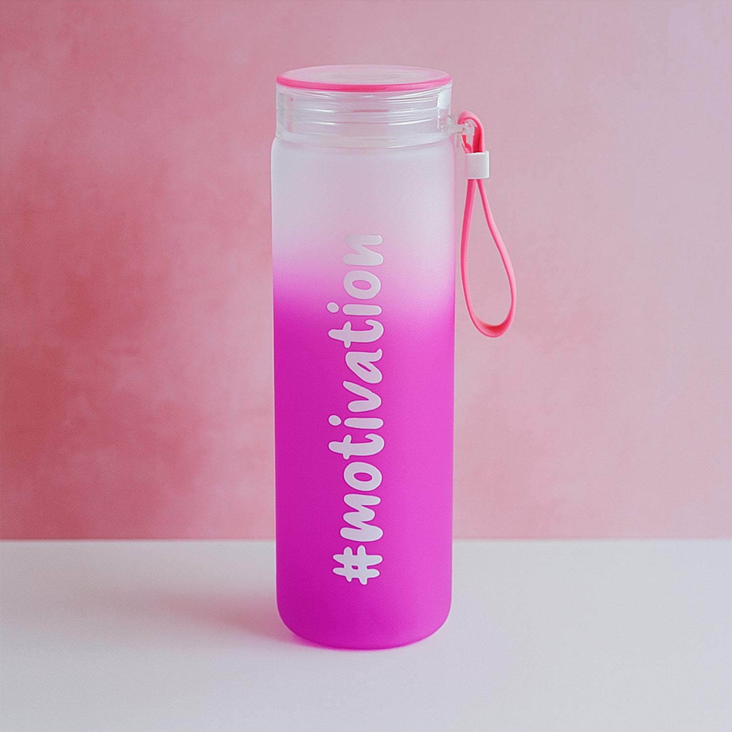 Premium Motivational Glass Water Bottle Colorful portable Water Glass Bottle (350 ML) - Buy Online at Alikart
