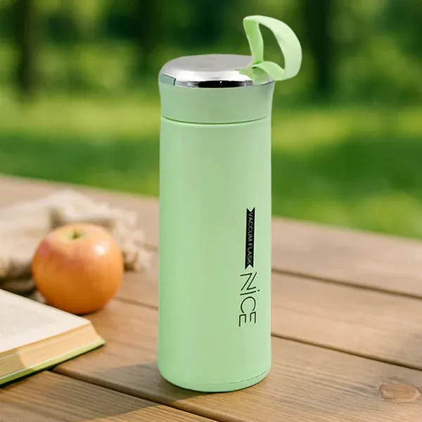 Water bottle 400ml leak proof, glass water bottle (1 pc / Light Green Color) - Detailed Feature View 3