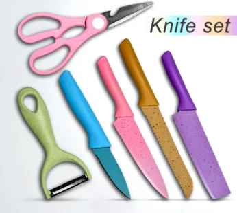 Corrugated 6Pc Kitchen Knife Set Professional Box Knife Set 6 Piece Forged Kitchen Knives with Box.