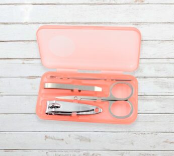 Mini Nail Clipper Set With Plastic Storage Case, (4 Pc Set)