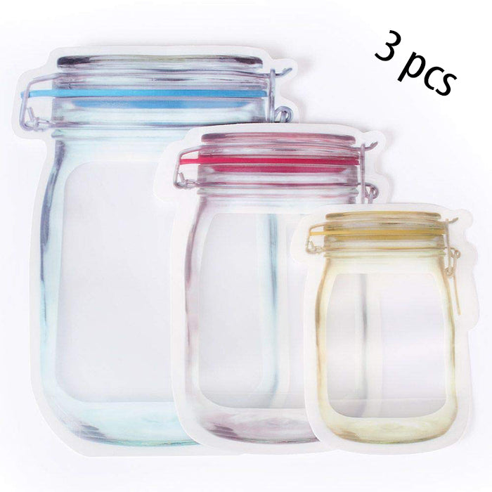 Plastics Transparent Jar Shaped Stand-up Pouch With Zipper - Detailed Feature View 3