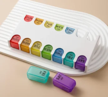 Travel Pill Organizer – 7-Day Moisture-Proof Weekly Medicine Case | Portable Pill Box for Home, Travel, Office & Gym Use