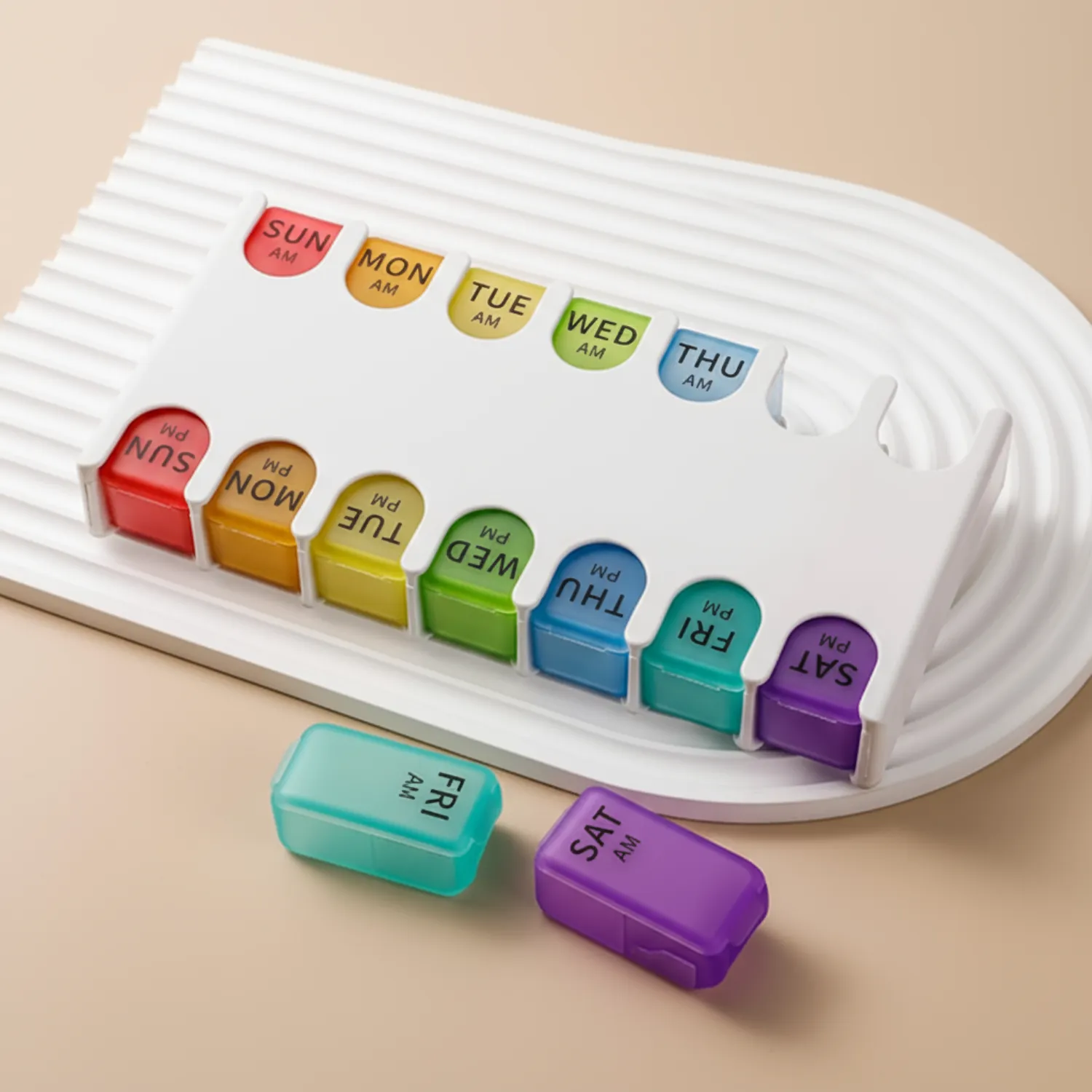 Premium Travel Pill Organizer – 7-Day Moisture-Proof Weekly Medicine Case | Portable Pill Box for Home, Travel, Office & Gym Use - Buy Online at Alikart