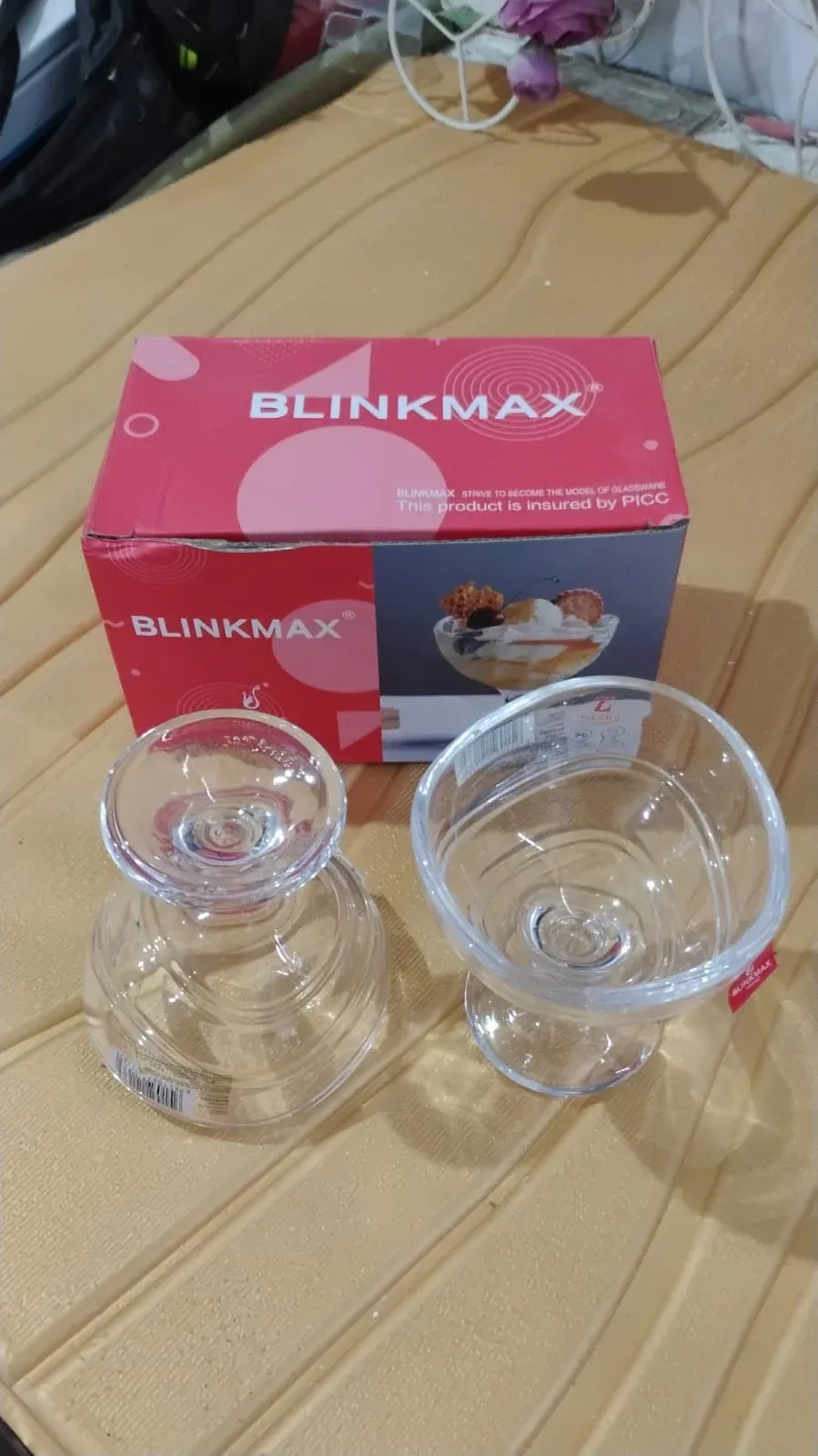 Glass Footed Dessert Bowl, Ice Cream Cup (2 Pcs Set) - Detailed Feature View 6