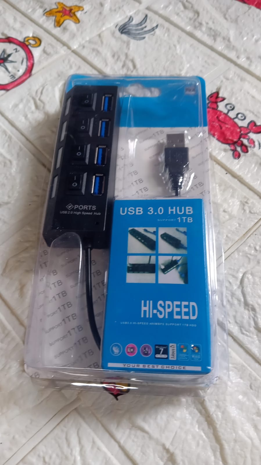 4 Port USB, HUB USB 2.0 HUB Splitter High Speed with On/Off Switch Multi LED Adapter - Detailed Feature View 6