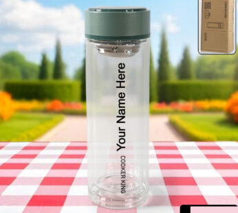 Customize Double Wall Glass Infuser Tea Mug (280ml Approx / 1 Pc)