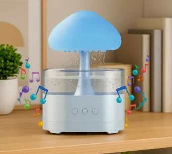 Mushroom Rain Drop with Bluetooth Speaker – 3-in-1 Night Light
