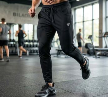 Men’s Slim Fit Stretchable Track Pants with Drawstring & Pocket Lower