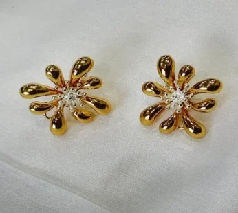 Flower Design Fancy Women Copper Earring