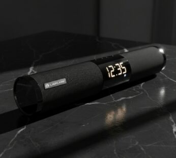 Lapcare Wireless Bluetooth Speaker with Digital Clock Display and Portable Design