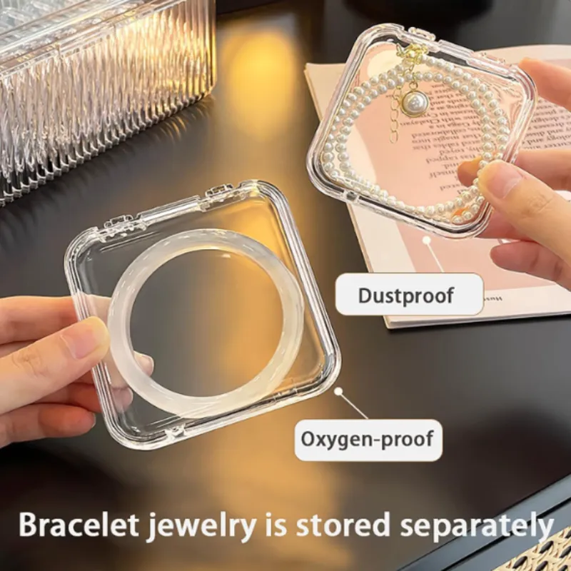Acrylic Jewelry Organizer Box | Transparent 10-Compartment Storage Case for Earrings, Rings, Necklaces & Nails - Detailed Feature View 2
