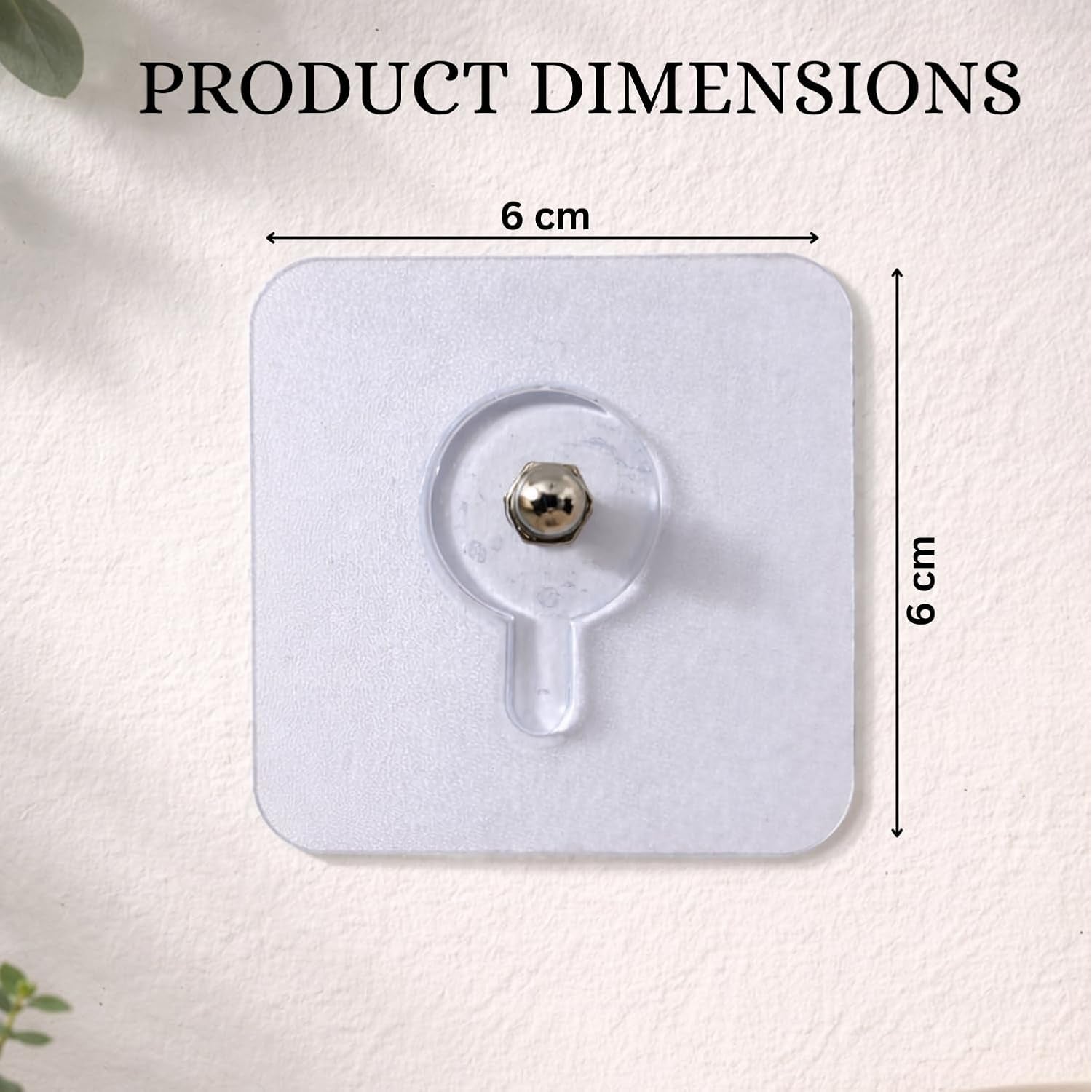 Transparent Self Adhesive Wall Hook Set (12 Pc) - Detailed Feature View 5