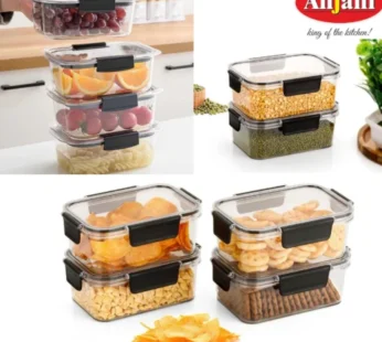 Anjani Feel Fresh Lock & Lock Containers – 350ml Airtight Food Storage Box (Set of 2)