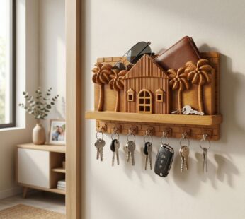 Key Holder Jungle Home Design with Palm Tree Accents for Home or Office Organization