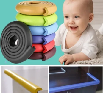 2 Mtr Baby Safety Glass Protector Foam – Anti-Collision Edge Guard for Home & Furniture (Random color-Pack of 1)