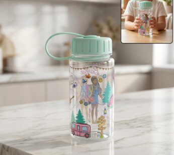 Kids Printed Water Bottle 400 ML Approx (1 Pc)