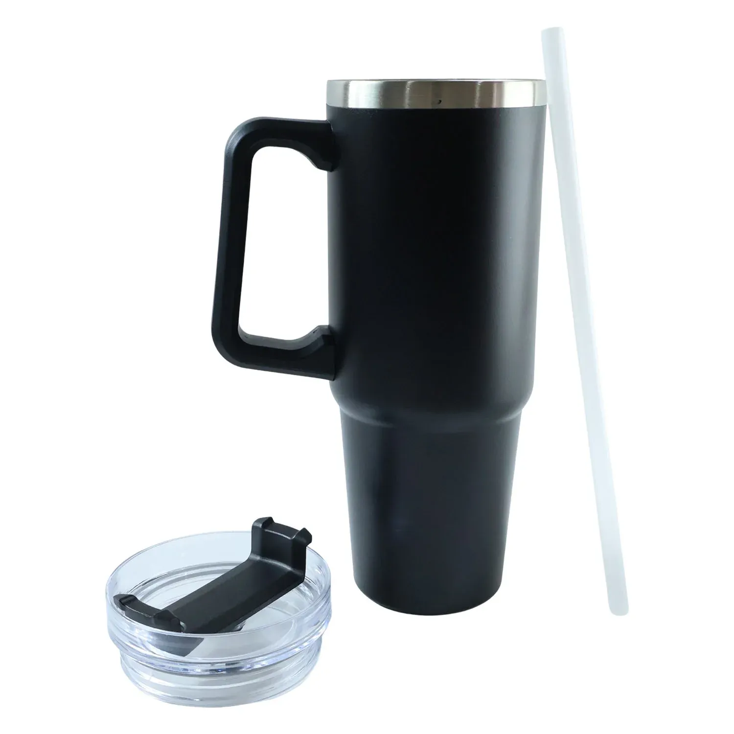 890 ML Large Capacity Insulated Travel Mug / Tumbler Black color (1 Pc) - Detailed Feature View 4