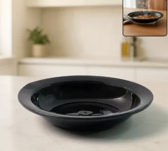 Premium Deep Black Curry Soup Serving Bowl (1 Pc)