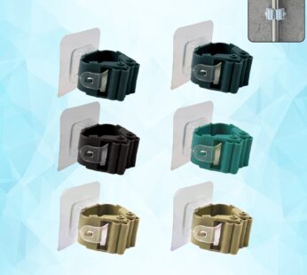 Self-Adhesive Mop and Broom Holder Clips (6 Pc Set)