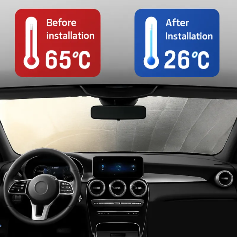 Premium Car Sunshade - Ultimate UV Protection & Heat Blocker for Windshield (Pack of 1) - Detailed Feature View 4