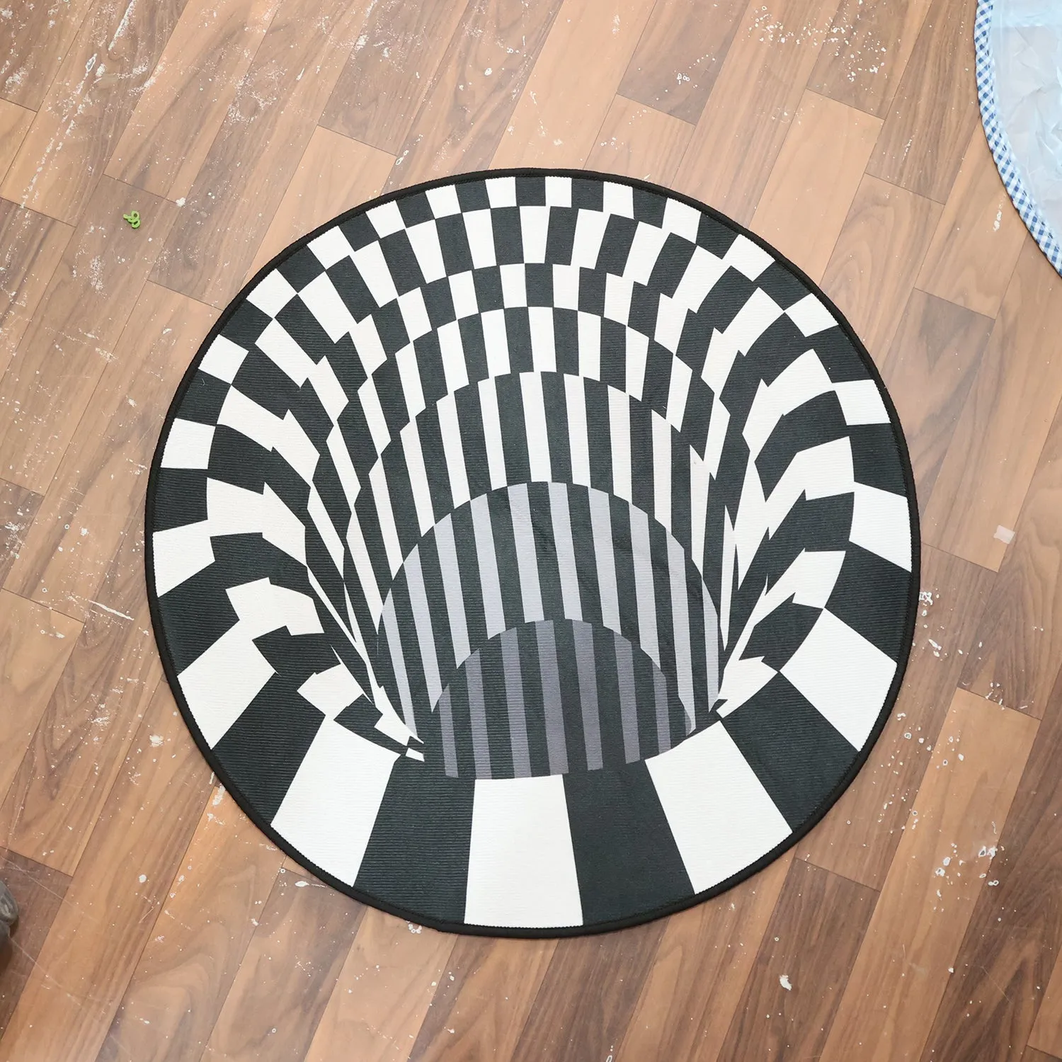 3D Space Round Carpet, Floor Mat Non-Woven Doormat (60 Cm) - Detailed Feature View 7