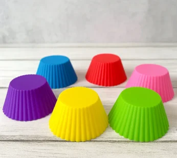 Silicone Cupcake-Shaped Baking Mold for Chocolate, Candy & Pastry (6 Pc)