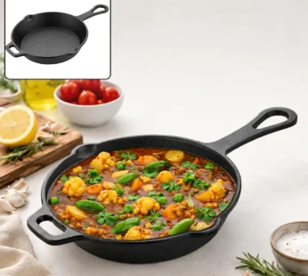 Pre-Seasoned Cast Iron Deep Fry Pan with Long Handle