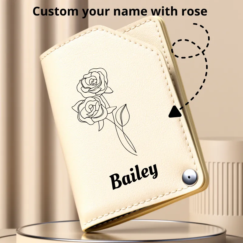 Premium Customized 4 Pcs Manicure Set with Your Name & Rose Design-Travel Nail Care Set for Men & Women - Buy Online at Alikart